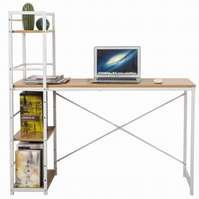 Kancelárský písací stôl (biely kovový rám)