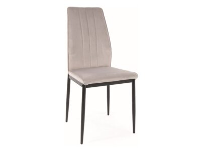 Jedálenská stolička ATOM – zamat/sivá