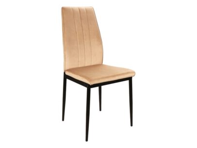 Jedálenská stolička ATOM – zamat/béžová