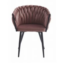 Jedálenská stolička ORION – zamat/ružová
