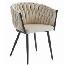 Jedálenská stolička ORION – zamat/béžová