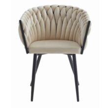 Jedálenská stolička ORION – zamat/béžová