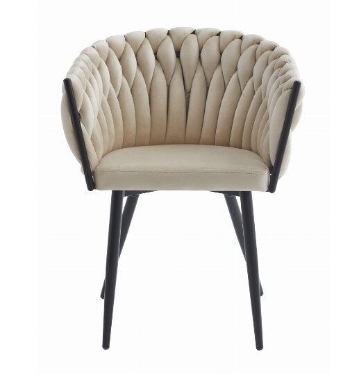 Jedálenská stolička ORION – zamat/béžová