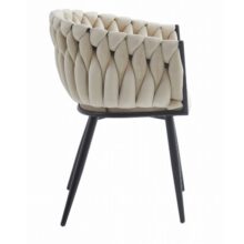 Jedálenská stolička ORION – zamat/béžová