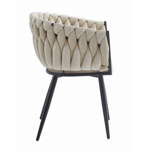 Jedálenská stolička ORION – zamat/béžová