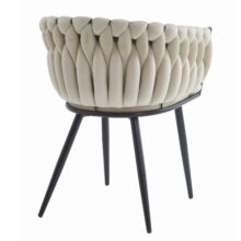 Jedálenská stolička ORION – zamat/béžová