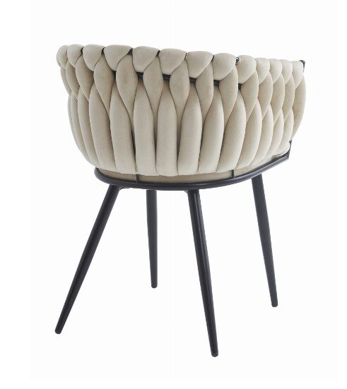 Jedálenská stolička ORION – zamat/béžová