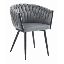 Jedálenská stolička ORION – zamat/sivá