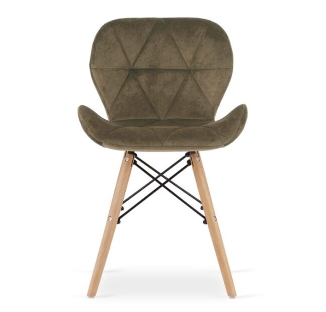 Jedálenská stolička LAGO zamat – hnedá