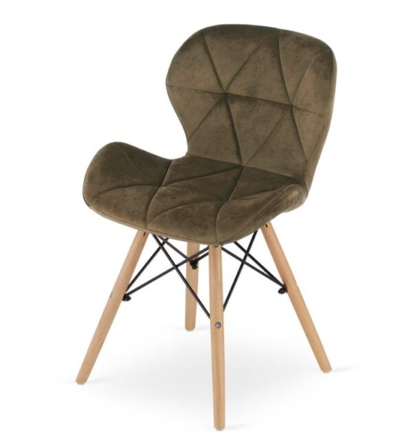 Jedálenská stolička LAGO zamat – hnedá