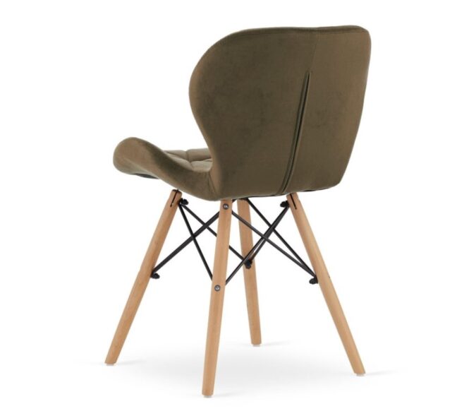 Jedálenská stolička LAGO zamat – hnedá