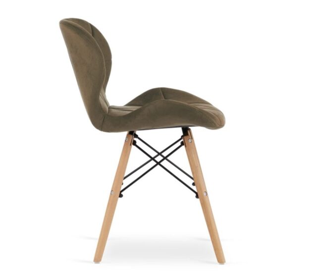 Jedálenská stolička LAGO zamat – hnedá