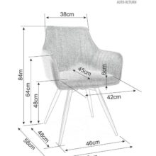 Jedálenská stoličky Ballo Brego – béžová