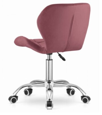 Kancelárska stolička Avola – zamat/ružová