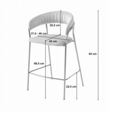 Barová stolička BADIA – čierna