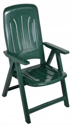 Umelohmotná záhradná stolička – zelená