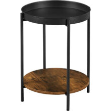 Odkladací stolík – rustikálny/čierny