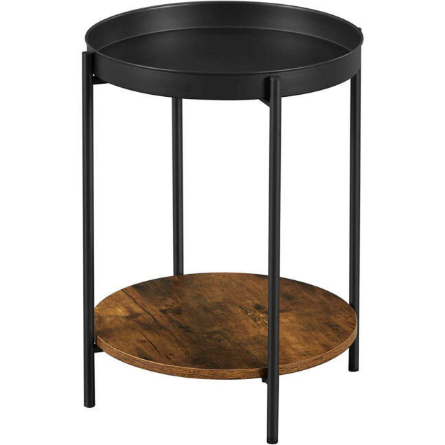 Odkladací stolík – rustikálny/čierny