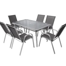 Záhradný kovový nábytok BISTRO – sivý