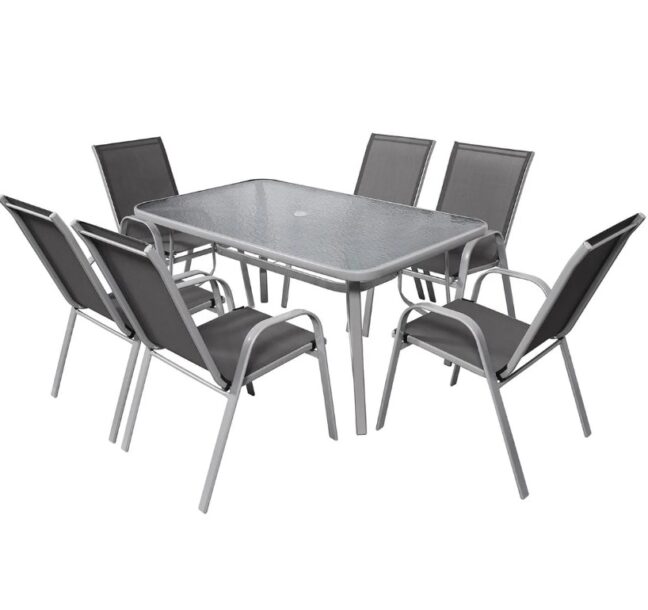 Záhradný kovový nábytok BISTRO – sivý