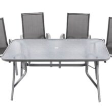 Záhradný kovový nábytok BISTRO – sivý