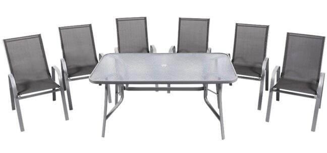 Záhradný kovový nábytok BISTRO – sivý