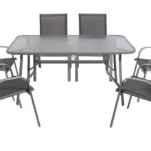 Záhradný kovový nábytok BISTRO – sivý